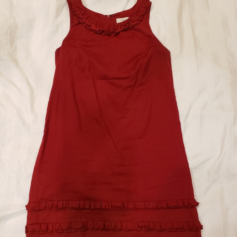 Ann Taylor LOFT sleeveless red dress